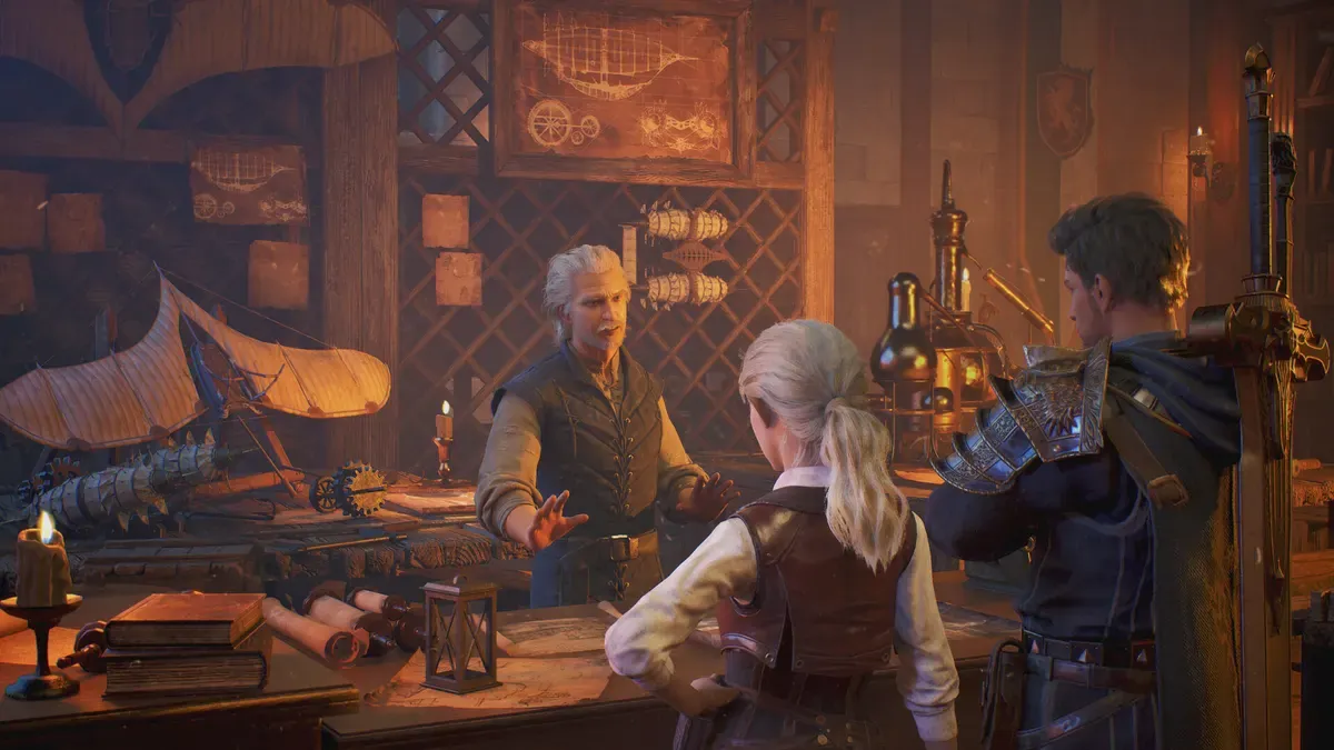 ArcheAge Chronicles tavern NPC interaction scene showing class selection